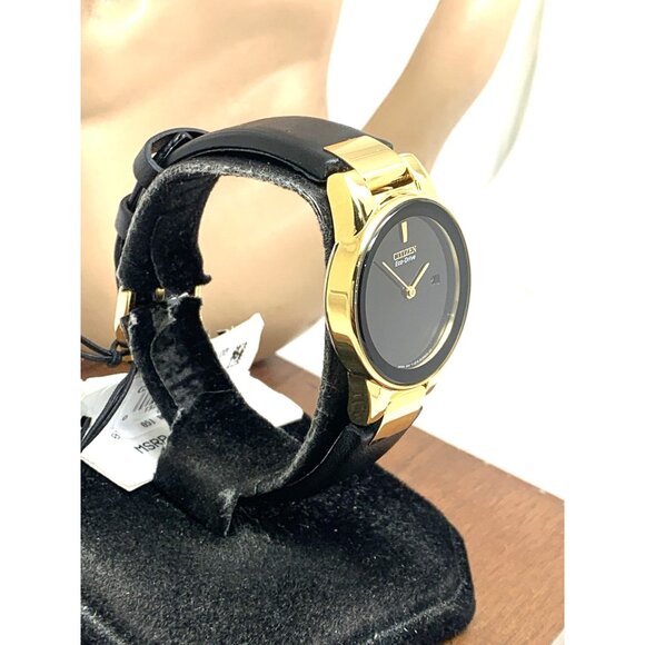 Citizen Women's Watch Eco-Drive Axiom GA1052-04E Gold Tone Case Black Dial 30mm - Picture 14 of 14